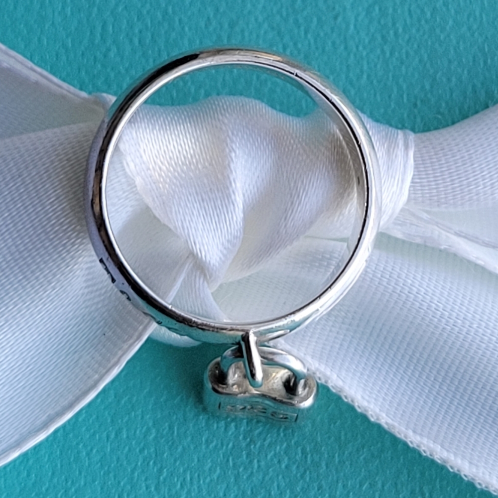 1837 dangle padlock band ring - Picture 7 of 9